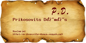 Prikosovits Dömös névjegykártya
